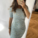 Alma Dress - Baby Blue Flower