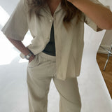 JXLisa SS Comfort Linen Shirt - Fog