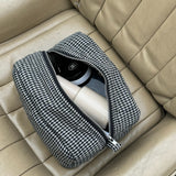 EmilieIC Mini Cosmetic Bag - Black Checks