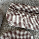 EmilieIC Cosmetic Bag - Beige Checks