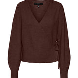 VMSimone LS Wrap Cardigan - Coffee Bean