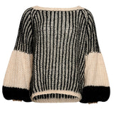 Noella Liana Knit Sweater - Cream Black