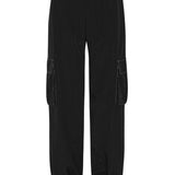 LivaIC Cargo Pants - Black With White Stitching