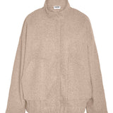 NMHalston LS Bomber Jacket - Safari Melange