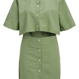 JXLiva Comfort SS Short Dress - Loden Frost