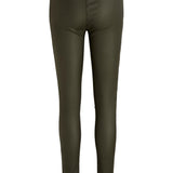 OBJBelle MW Coated Leggings - Forest Night
